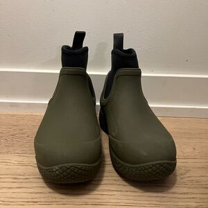 Celine Green Rubber Ankle Boots